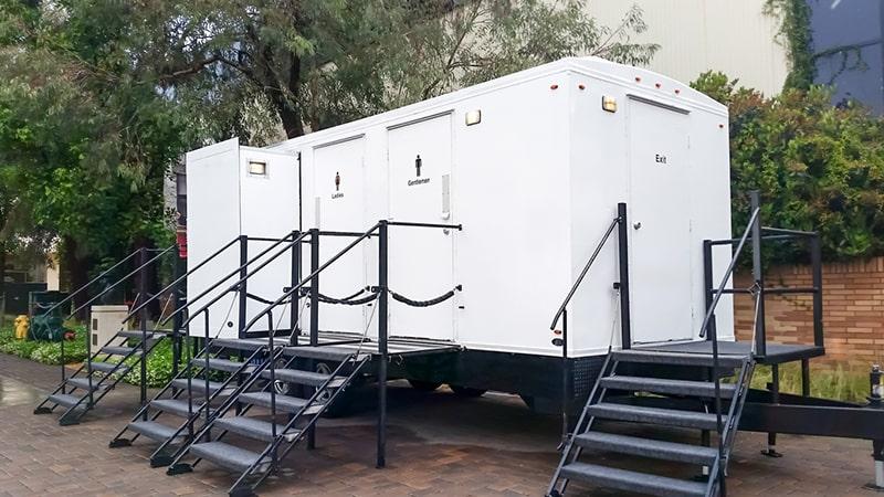 we offer long-term rental options for luxury restroom trailers to provide convenient and upscale restroom facilities at construction sites